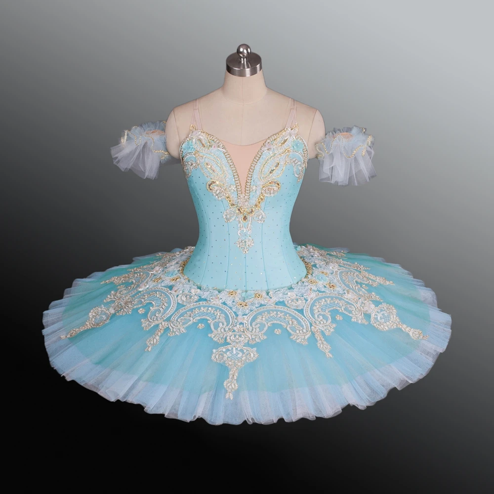 Blue Children's Ballet Performance Wear Tutu Girls Swan Lake Ballet Dance Dress Costumes