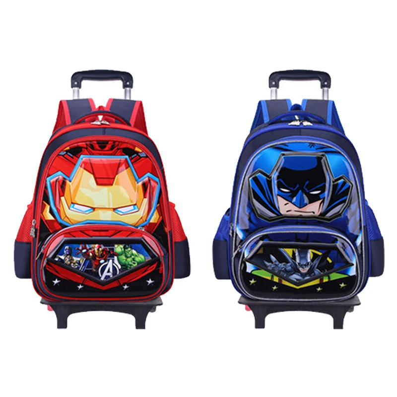 

2021 Bagpack Waterproof Marvel Spiderman Iron Mochila Rucksack Backpack Trolley School Bags Trolley Bag For Kids Kid'S Luggage, Customized color