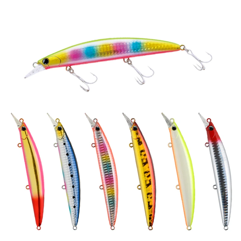 

Custom fishing lures minnow 130mm 23g bass fishing baits saltwater freshwater lure with treble hook pesca, 9colors