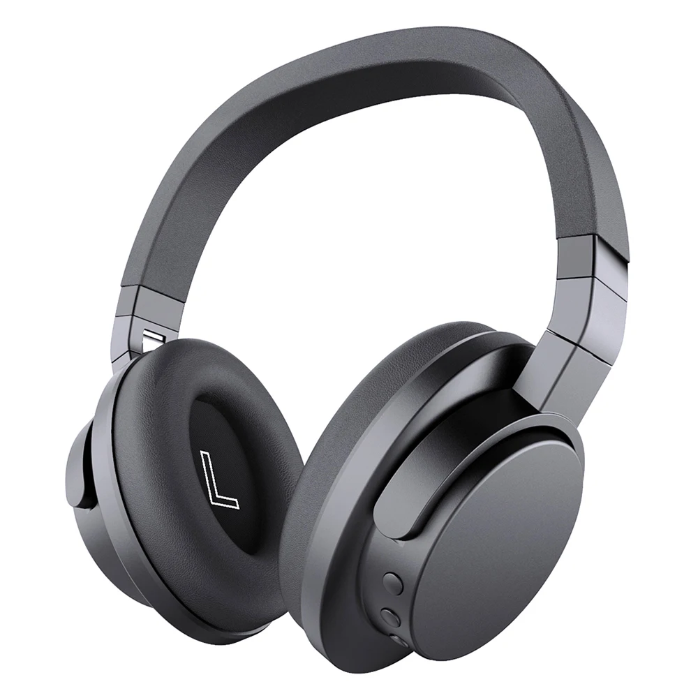 

Long Playtime Battery Foldable Headband Active Noise Cancellation Bluetooth Headphone ANC, Black