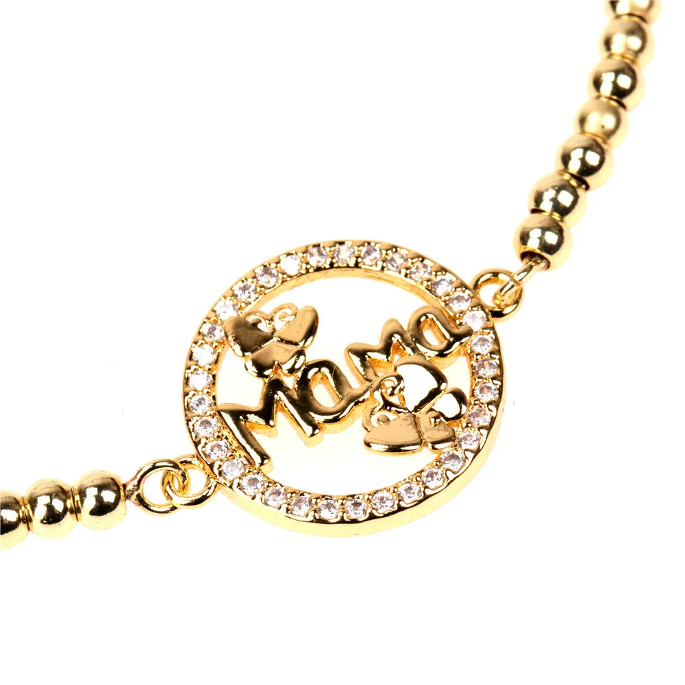 

Best Selling Mother Gifts Mama Letter Butterfly Slider Bracelet Crystal Rhinestone Mama Circle Slider Bracelet