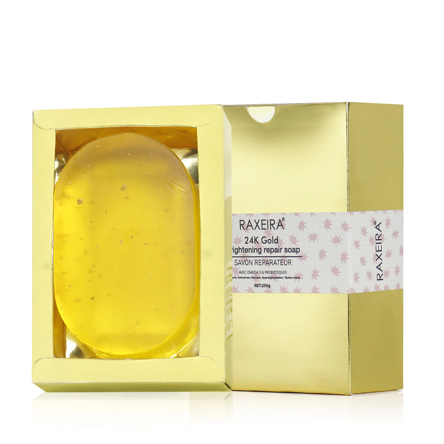 

In Stock Face And Body Natural 24K Gold Skin Whitening Lightening Soap