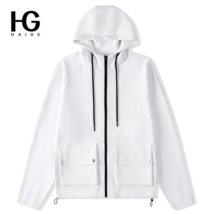 

Wholesale Spring And Autumn Casual Hoodie Knitting Full Zip Up Hoodie Wear Outside High Quality Hoodie