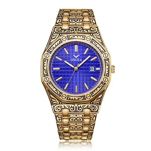 

3ATM Waterproof Wrist Watche Mens Retro Steel Bands Brand Designer Watches Classic Alloy Gold Plated Quartz Watches, 8 colors