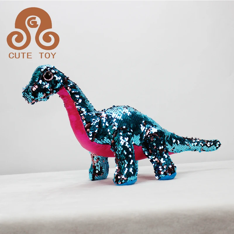 sequin dinosaur plush