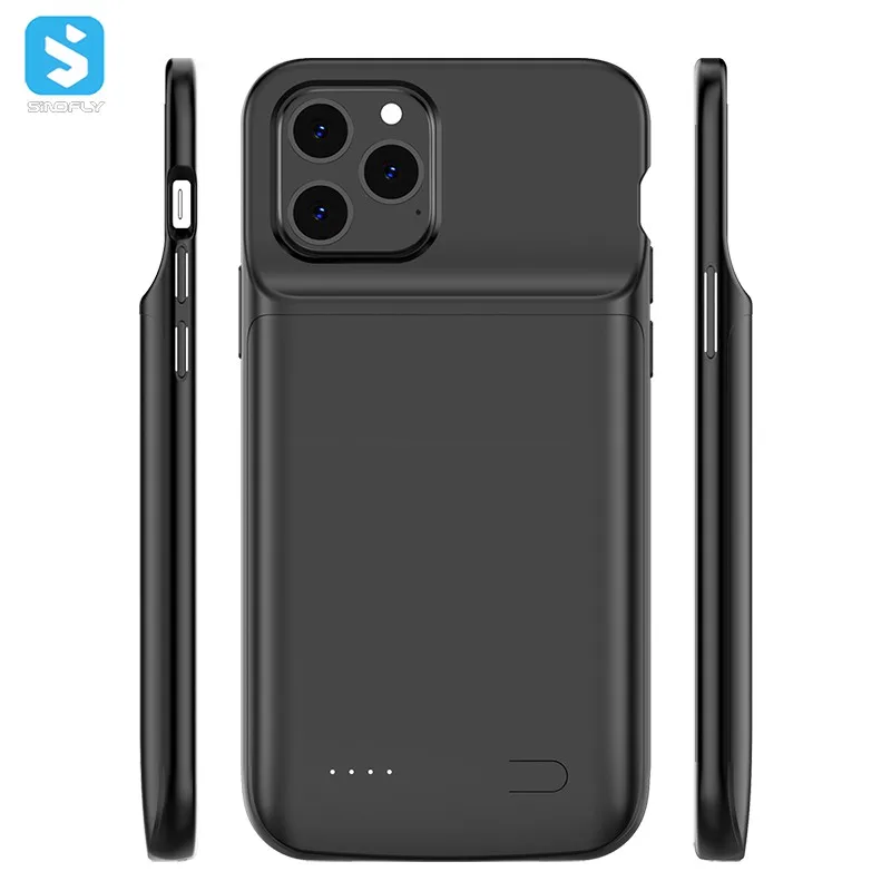 

Black soft TPU+PC design Protective Charging Case for iphone 12 mini 4700mAh Rechargeable Battery case