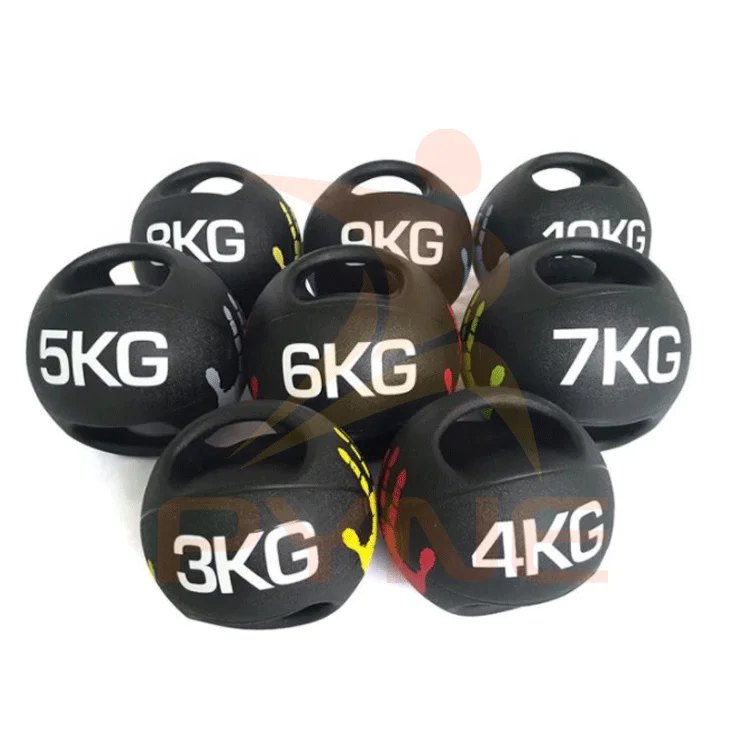 

Factory Price Custom Logo Double Handle Medicine Ball Personal Training Gravity Binaural Fitness Medicine Ball