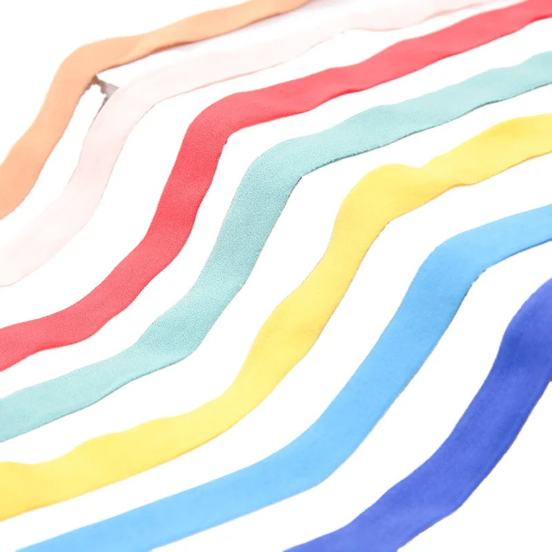 

wholesale 144 colors fold over elastic 5/8'' binding elastic band in stock for ballet skirt waist band, Accept customized