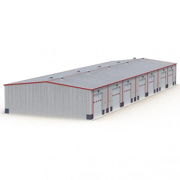 
Ghana Industrial Building Light prefabricated metal barn warehouse 
