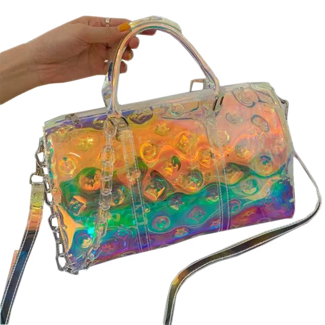 

Yzora hot sale handbags for women waterproof pvc crossbody bag transparent sling bag, Laser,custom