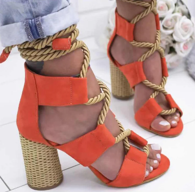 Sh10269a Sexy Girls Latest High Heel Sandals 2019 Lace Up Design Women ...
