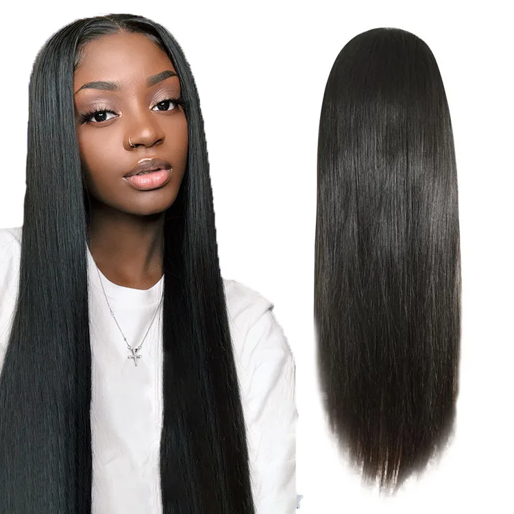 

Wholesale 30Inch Straight Brazilian Lace Front Wigs, 13*4 Swiss Lace Frontal Wig Virgin Human Hair Wigs For Black Women Vendors, Natural color