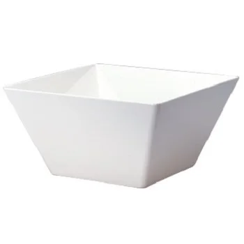 

shatter-resistant large Square White Melamine Serving Bowl Classic salad bowls for buffet catered event or restaurant, Multicolor