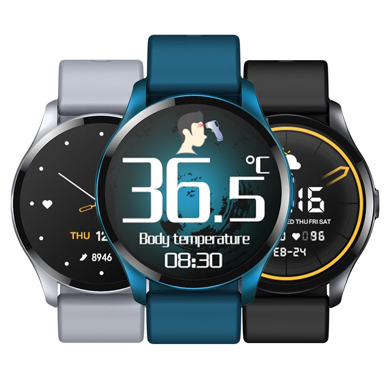 

popular real-time body temperature T88 smartwatch 2020 unique box design men women reloj smart watch