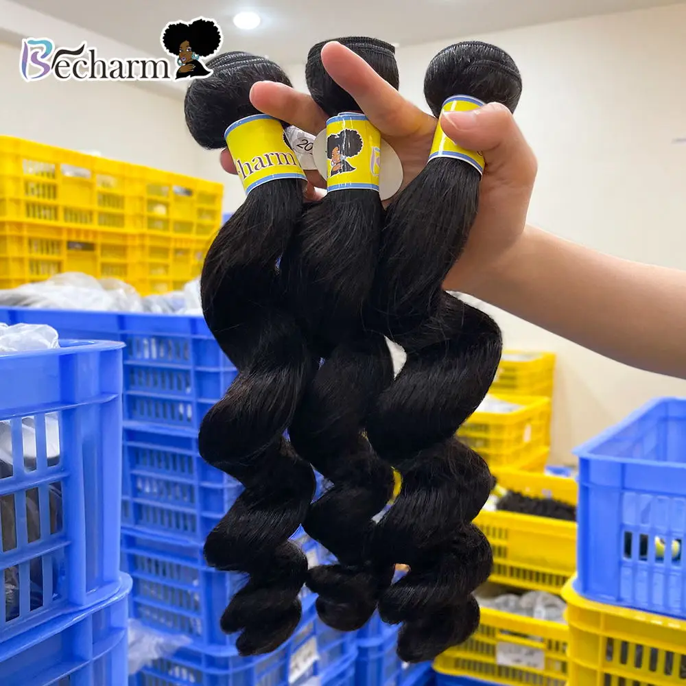 

Wholesale Quality Grade 12a Indian Loose Wave Human Hair Bundles, 30 Inches Cuticle Aligned Loose Wave Indian Hair Bundles