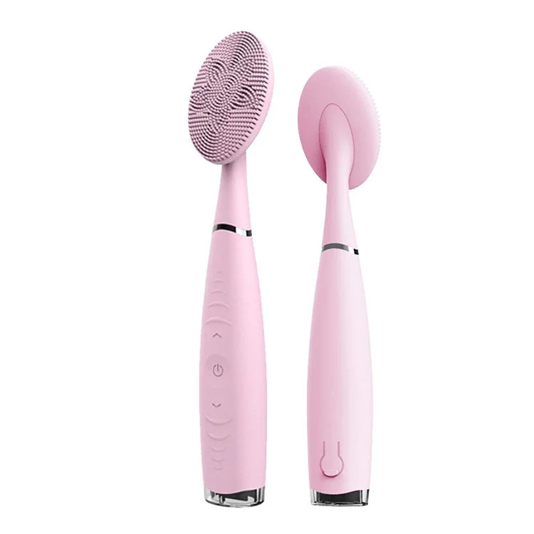 

Waterproof Sonic Vibrating Rechargeable Face Cleansing Brush for Deep Cleansing Gentle Exfoliating and Massaging 5 Adjustable