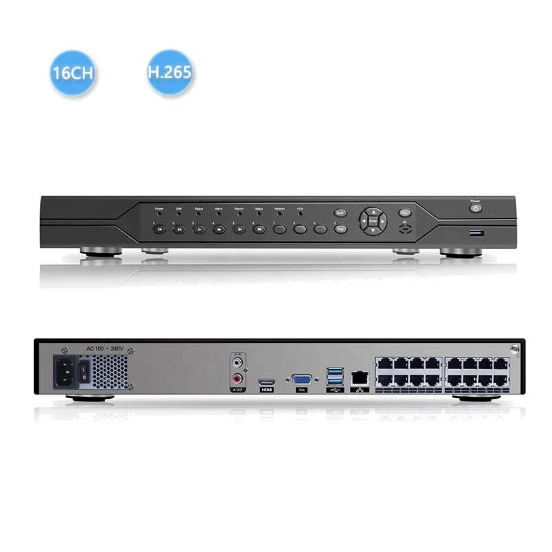 

BESDER H.265 4MP 48V IEEE 802.3af POE NVR 16 Channel POE Network Video Recorder For 48V POE IP CCTV Camera