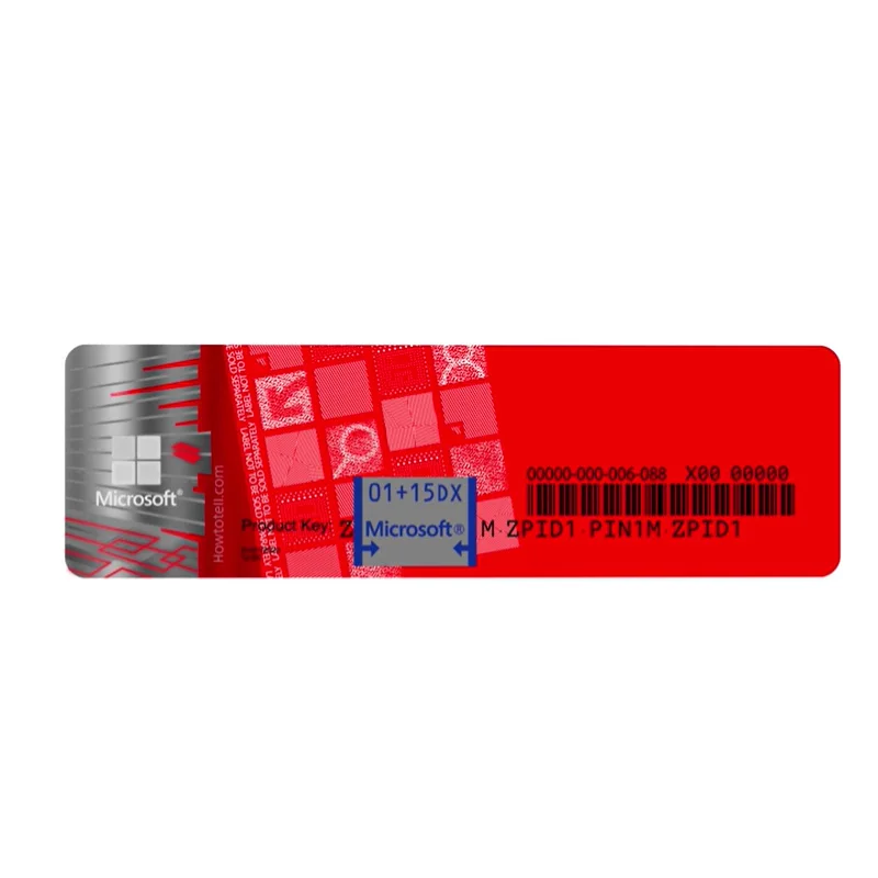 

Microsoft software OEM COA Windows 10 Pro Sticker Red