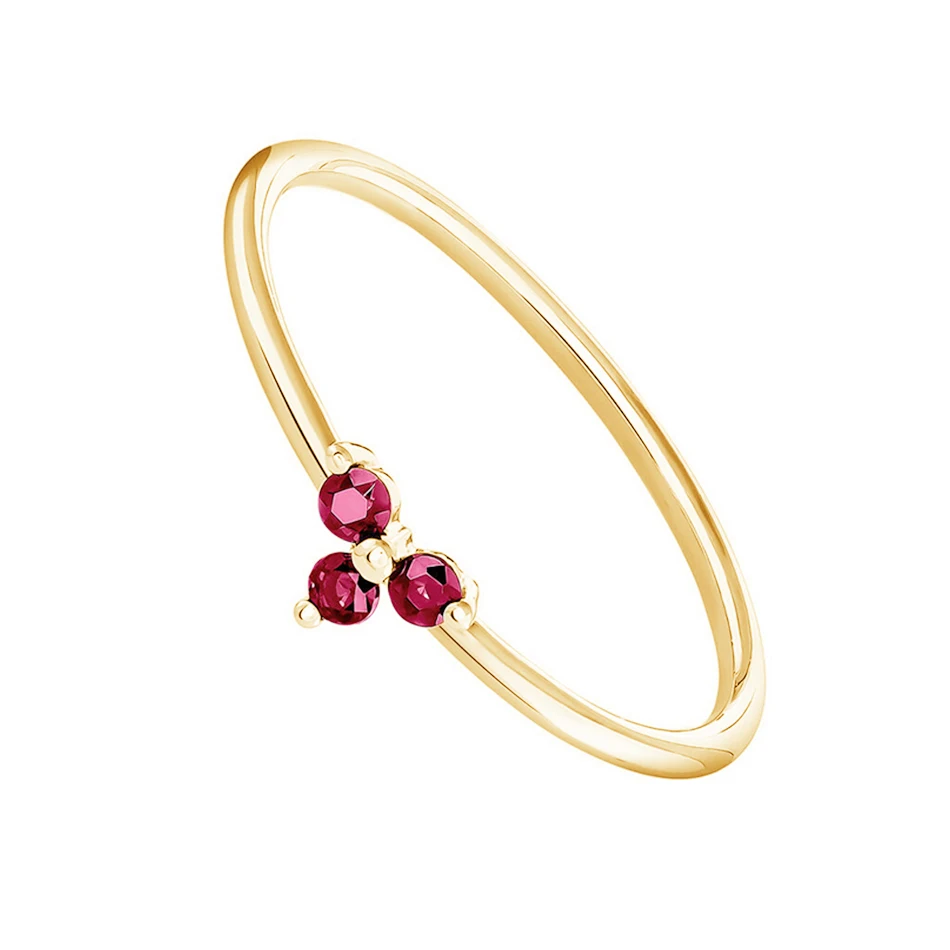 

Fashion Jewelry 925 Sterling Silver Rose Gold Plated Red Cubic Zircon Cluster Ring