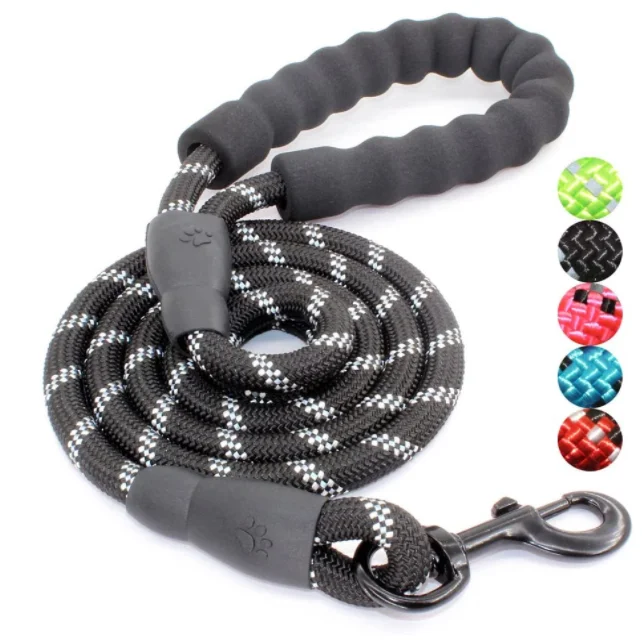 

Large Running Reflective Strong Dog Leash with Comfortable Padded Handle Nylon Rope Pet Dog Leash, Any color