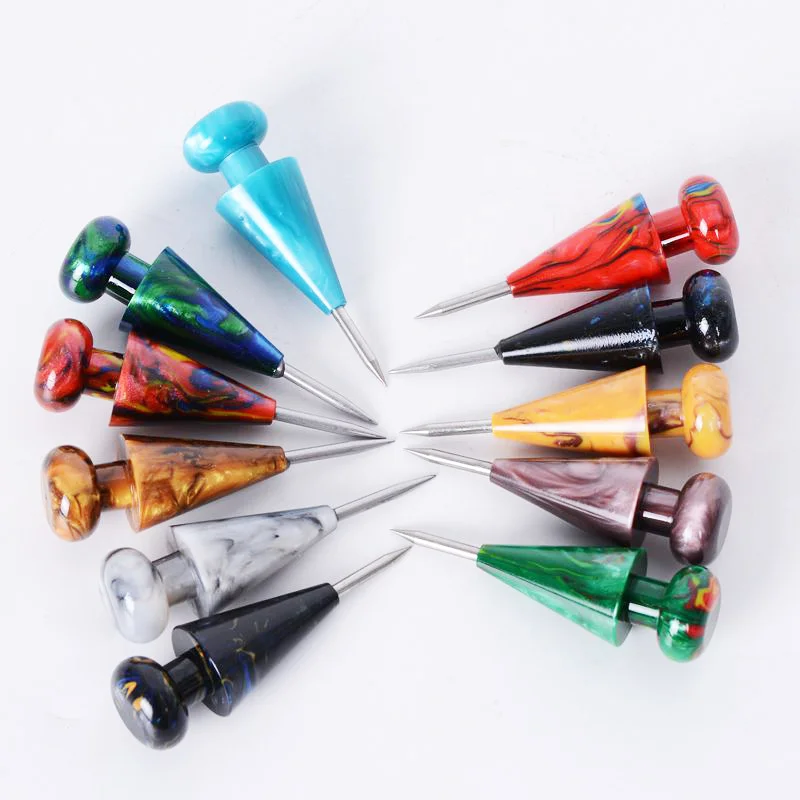 

New wholesale hookah accessories colorful resin handle foil hole punch shisha needle