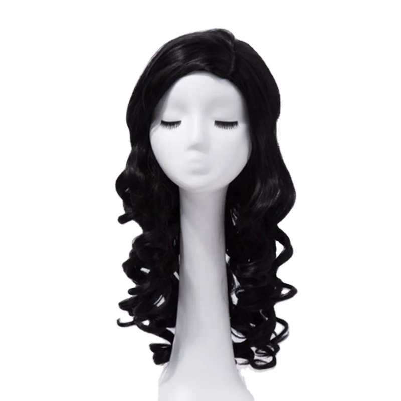

Transparent Lace Wigs Wave Black Curly Hair Extension Human Hair Synthetic Hair Wigs, Picture color