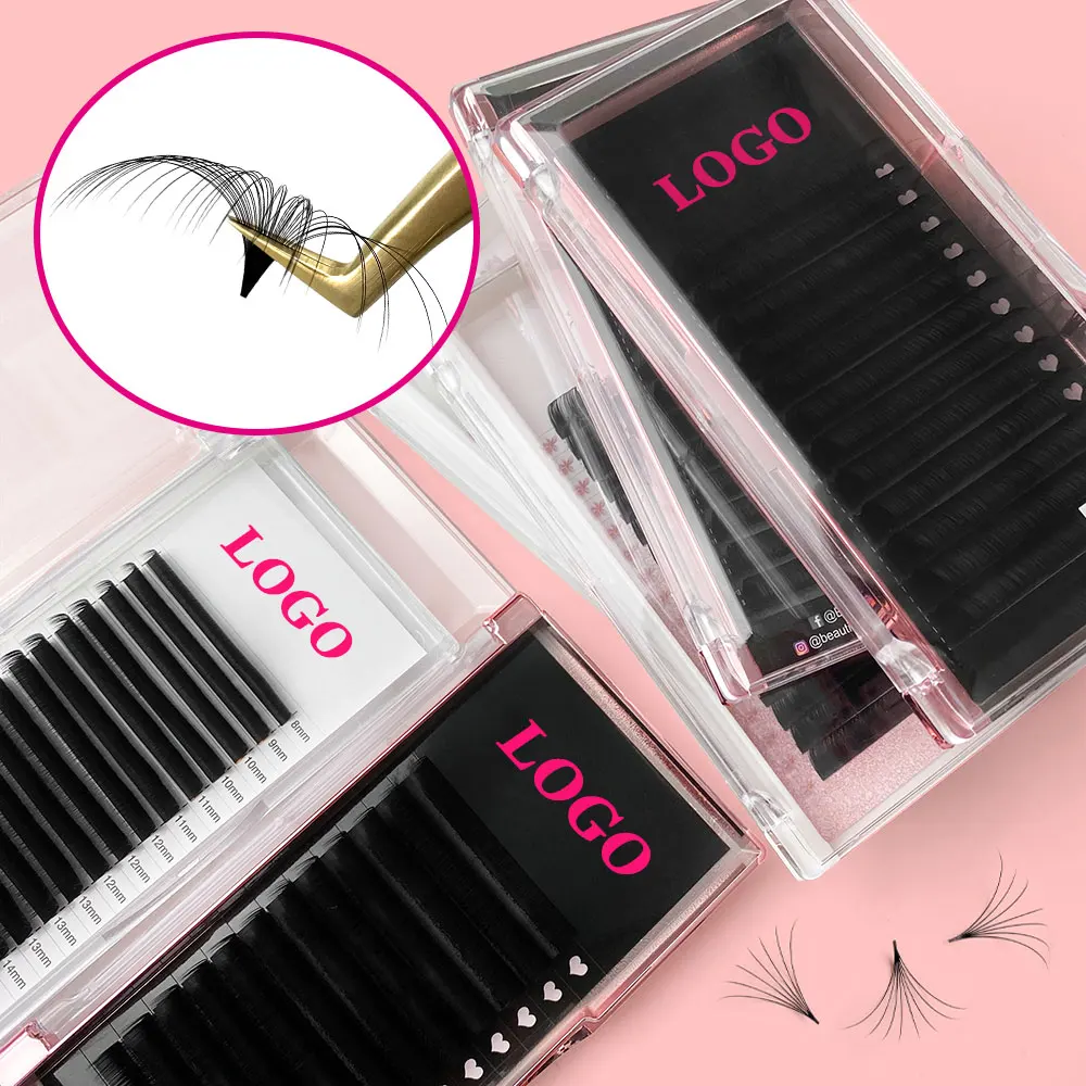 

j b c cc d dd curl volume lash extensions matte fluffy siberian mink lash trays las extension supplies, Natural black