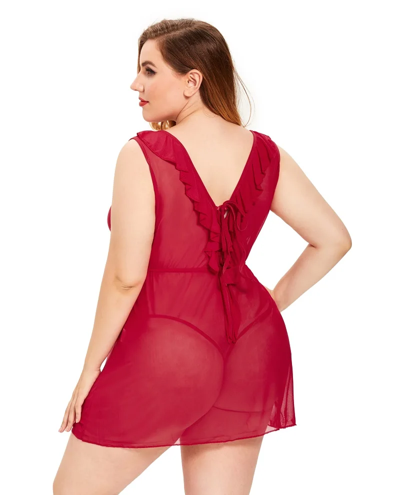 

Hot Red Lace Sheer Sexy Lingerie Sexy women erotic lingerie Sweet Floral Women Plus Size sexy Lingerie