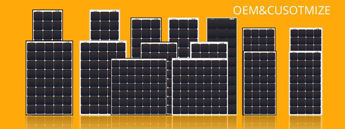 rigid sunpower solar panel 20w 50w 100w 110w 120w 150w 175w customize all sizes ce rohs emc lvd for solar tree smartflower
