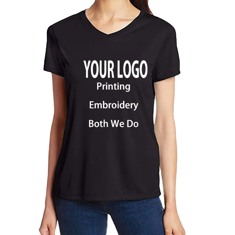 
bulk wholesale v round neck women t shirt , custom printing plain 100% cotton women tshirt with your logo  (62384949925)