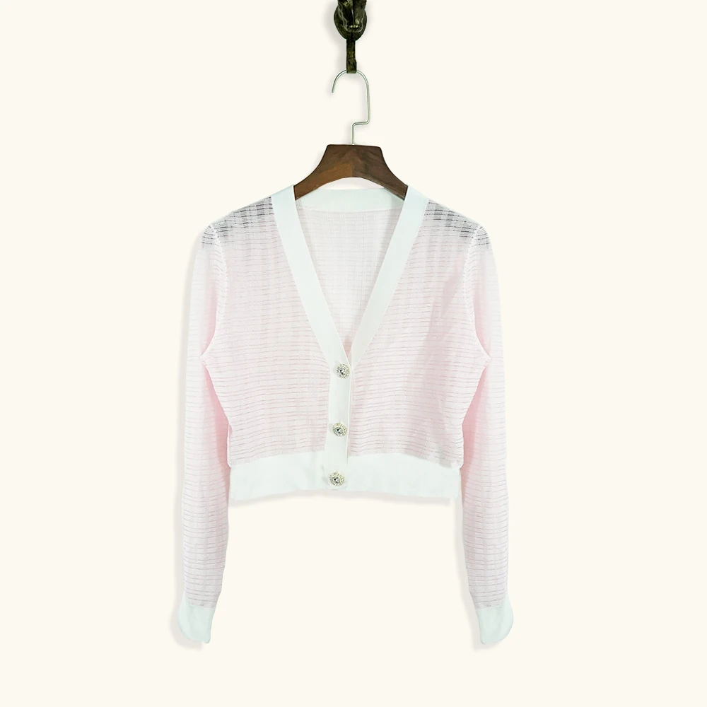 

Cropped knitted texture high women cropped sweater cos sweater with heart designer knit plus size cardigan women's sweaters
