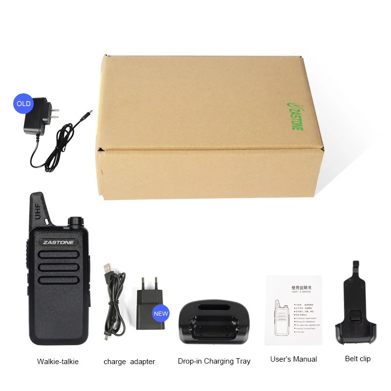 

UHF walkie talkie ZASTONE ZT-X6 walkie talkie 400-470MHz handheld two way radio, Black