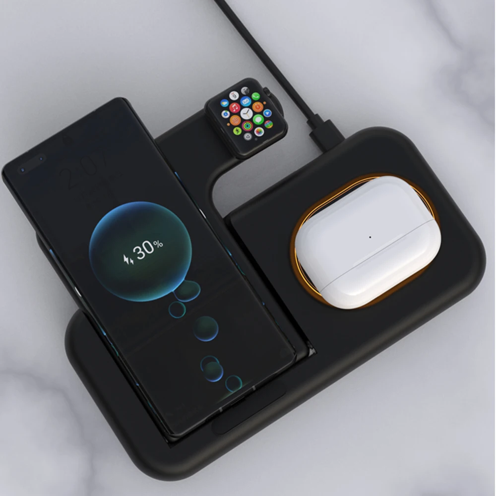 

Portable Desktop Mobile Phone Wireless Charger Station Folding Foldable 10w 15w Wireless Charger