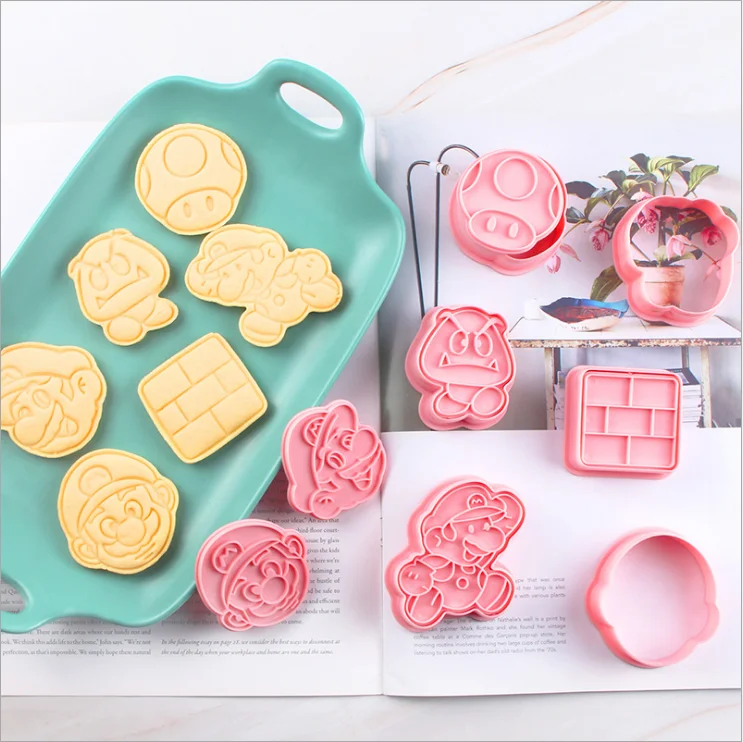 

LOVE'N LV646M Super Mario silicone mold DIY sugar cake mold Super Mario biscuit mold baking tool