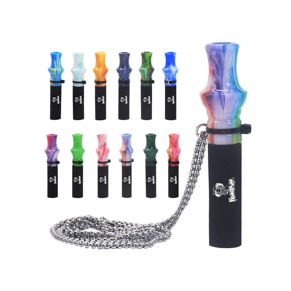 

custom logo reusable mouthpieces accessories stainless steel silica gel mouth piece acrylic hookah shisha hang rope mouth tips, Custom color