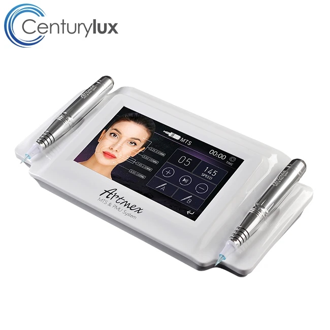 

Artmex V8 touch screen with 2 Handpieces MTS/PMU Eyebrow Tattoo Machine digital permanent makeup equipment, Silver