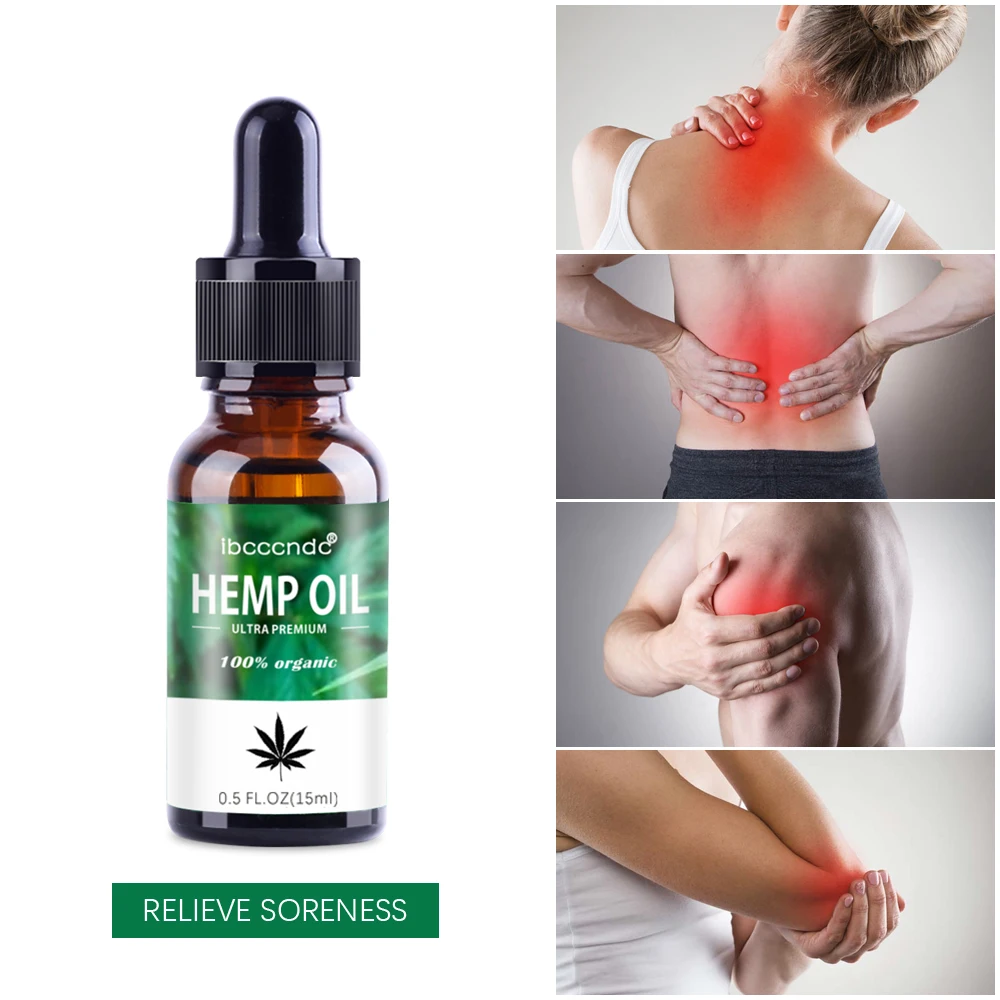 

15ml Herbal Bio-active Hemp Cbd Oil Drops Seed Essential Oil Massage Essence Skin Care Help Sleep Natural Body Relieve Stress