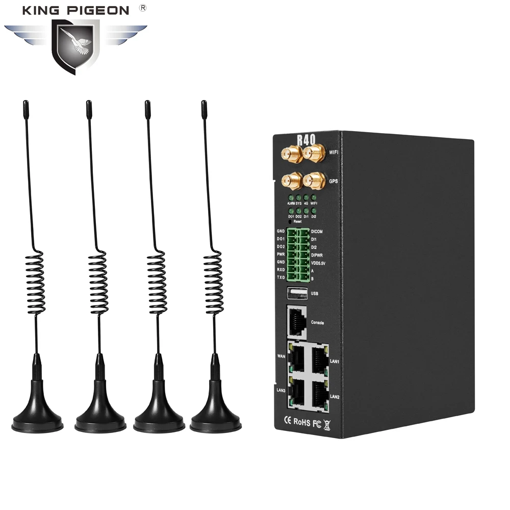 

4G Industrial Router 300Mbps 4G LTE WIFI Router with RJ45 RS485 Suppors VPN PPTP L2TP Router