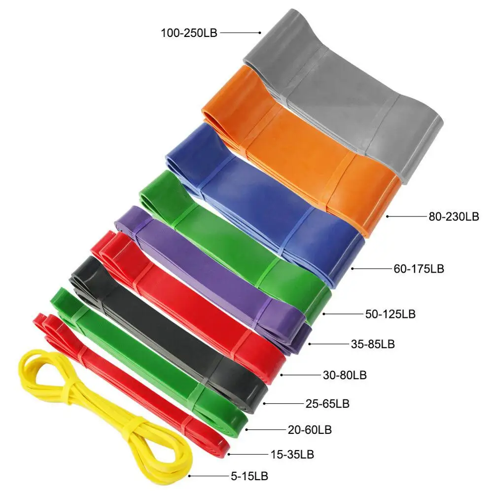 

Pull Up Assist Band Fitness Strength Band Power Exercise Custom Latex Stretch Resistance Bands, Yellow/red/black/purple/green/blue/orange/grey or customized.