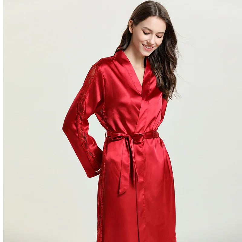 

Bridal Bubble Edge Robes Wholesales Personalized Silk Women Bag Plain Quantity Summer Kimono Satin Winter Customize Floral Item, Red,black,dark green,champagne