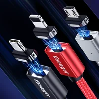 

Cell Phone 3 In 1 Magnetic Usb Charging Data Cable Led Function Metal Micro Phone Magnetic Charger Usb Cables