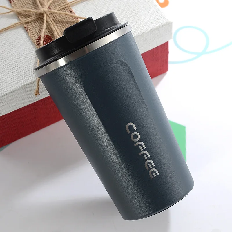 

Custom Logo Car Vacuum Travel Insulated Double Wall Tumbler To Go Reusable 304 Stainless Steel Coffee Mug Cup With Lid, White, black, blue, green, pink