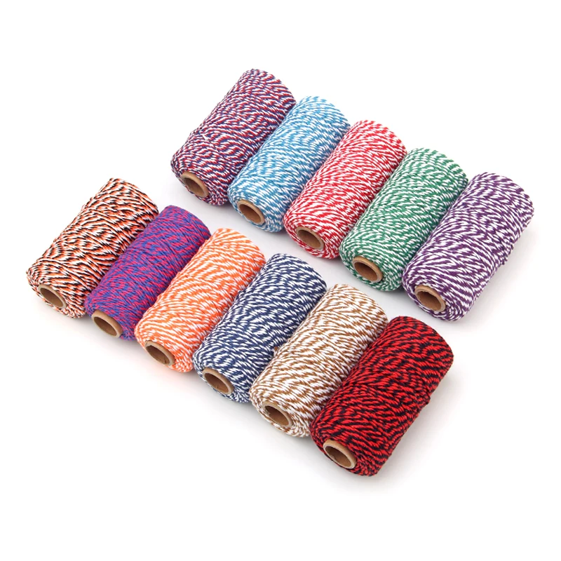 

wholesale 2mm colorful cotton rope 100% macrame yarn