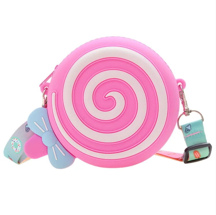 

2021 new little girl lollipop one-shoulder messenger bag western fashion kindergarten snack bag