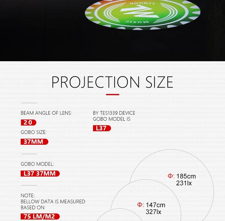 moving logo light projector 1000 lumens rotating gobo projector