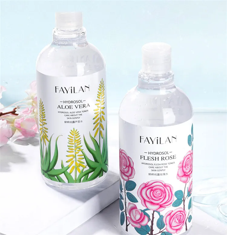 

FAYILAN 500ml Rose Water Aloe Vera Toner Hyaluronic Acid Moisturizing Oil Control Skin Care Aloe Face Toner