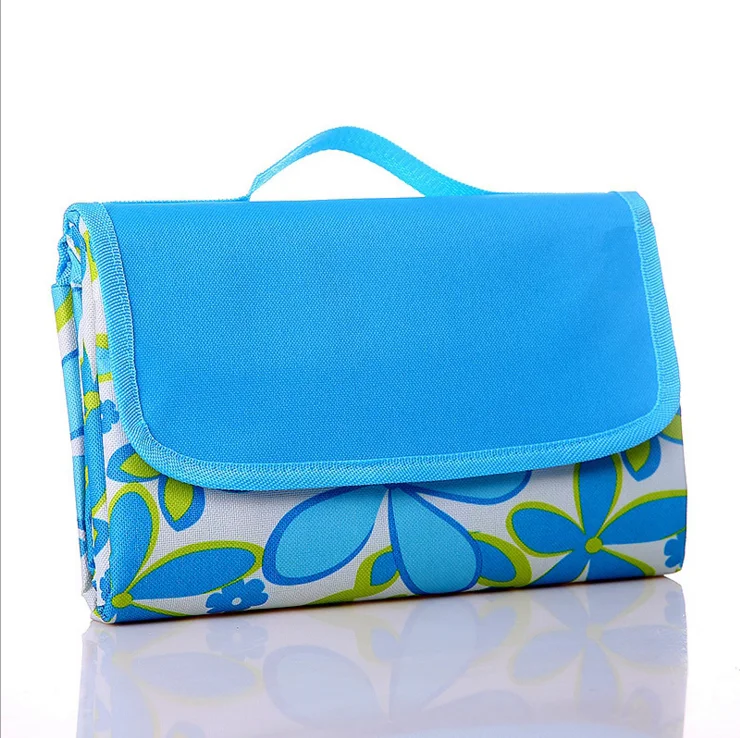 

wholesale Navy Blue Color Picnic Blanket Waterproof Backing Outdoor Beach Picnic Rug Mat