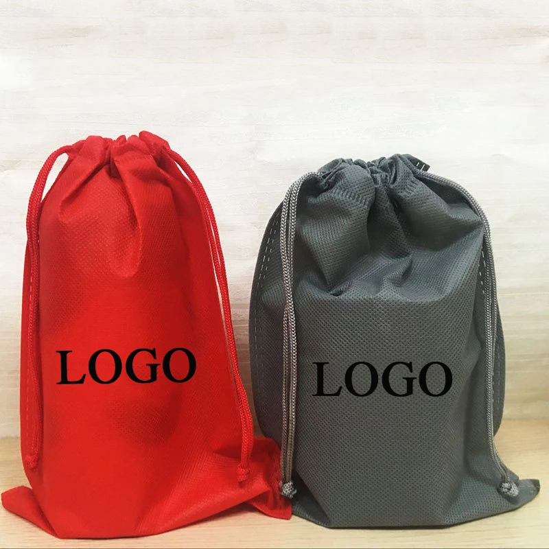 

Best selling Custom Print Logo Reusable Laminated Non Woven Drawstring Bag Custom ECO Non woven drawstring travel shoes bag, As client's requirement