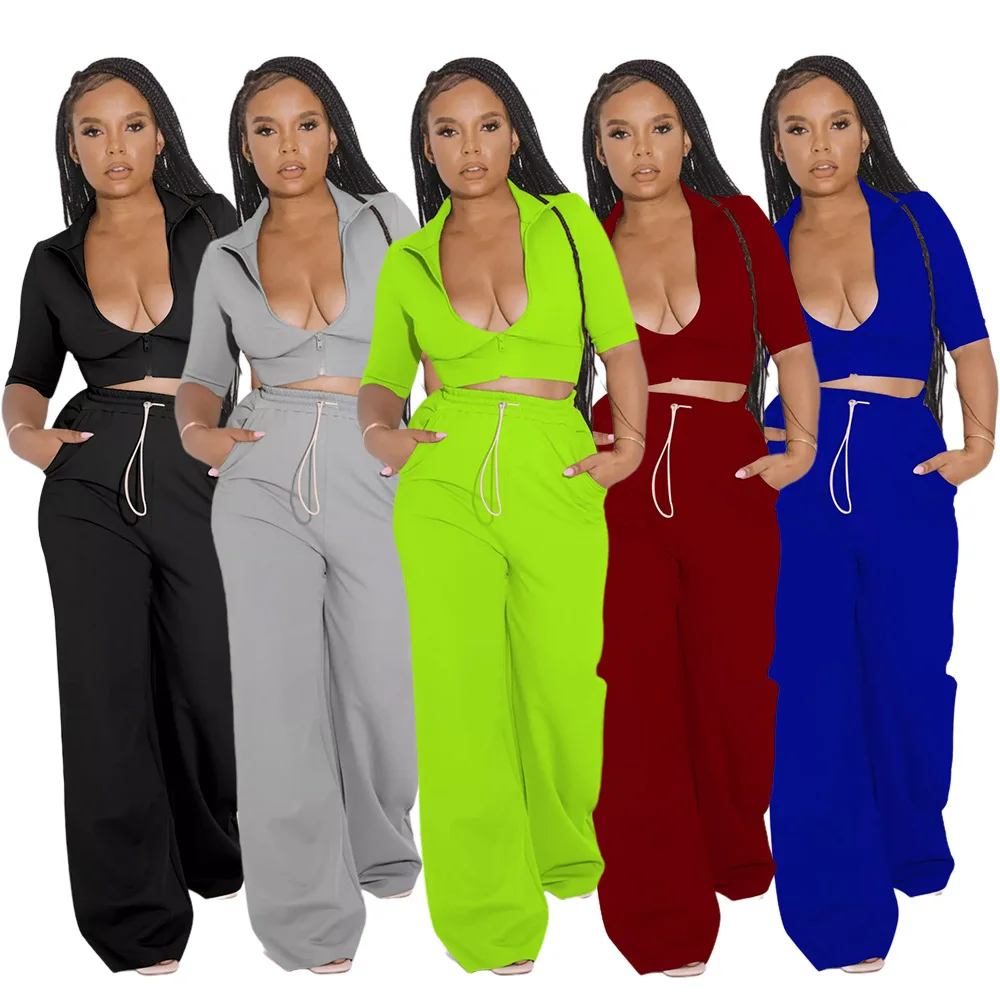 

EB-2008121 Fall Clothes Women Two Piece Pant Set Outfits Joggers Jumpsuits Tracksuits Biker Short Sets Hoodies 2 Piece Pant Sets