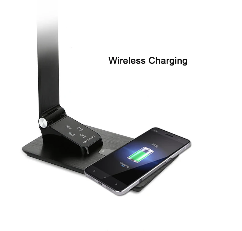 led lamp with wireless charging